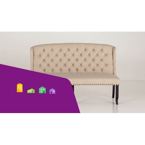 Three Posts Yarmouth Polyester Upholstered Bench Reviews Wayfair